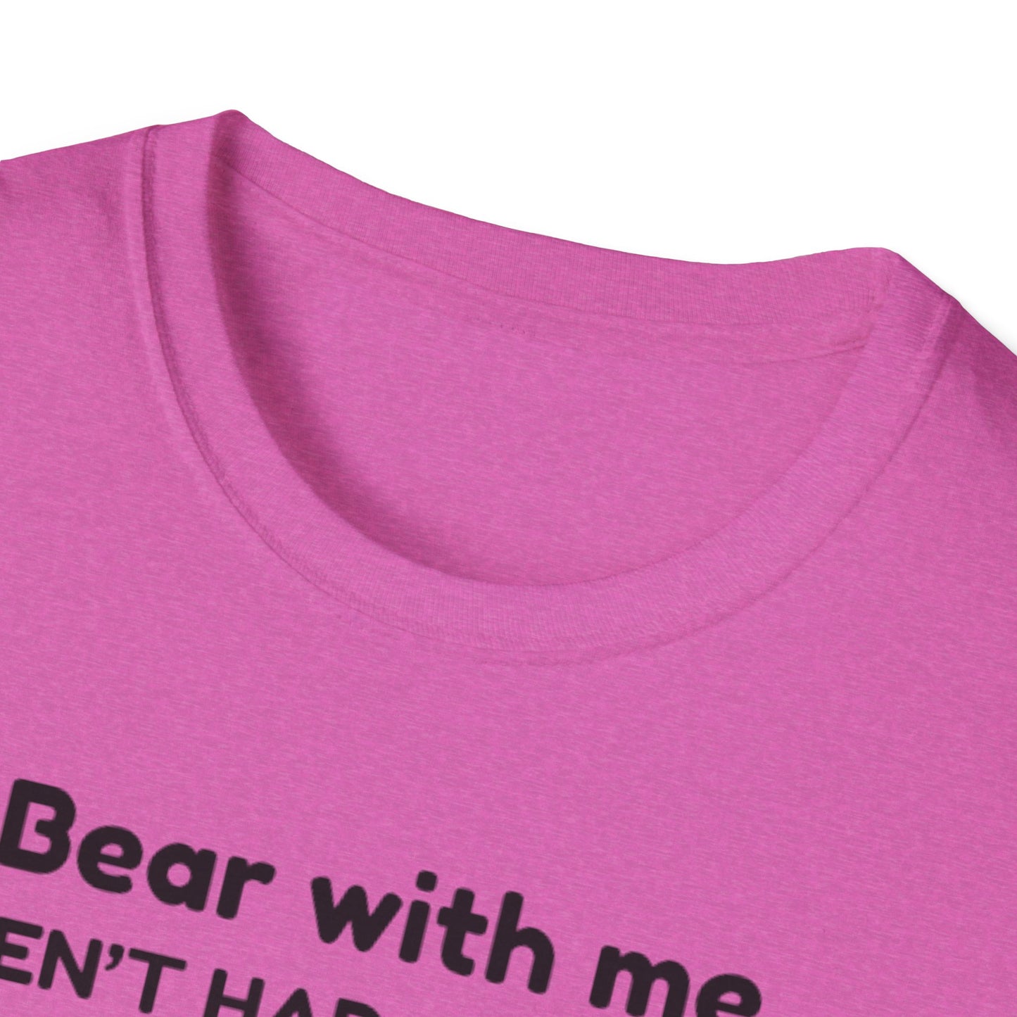 Cute Bear Coffee T-Shirt, Unisex Softstyle Tee, Perfect for Coffee Lovers, Gifts for Moms and Dads, Casual Everyday Wear, Birthday Gift