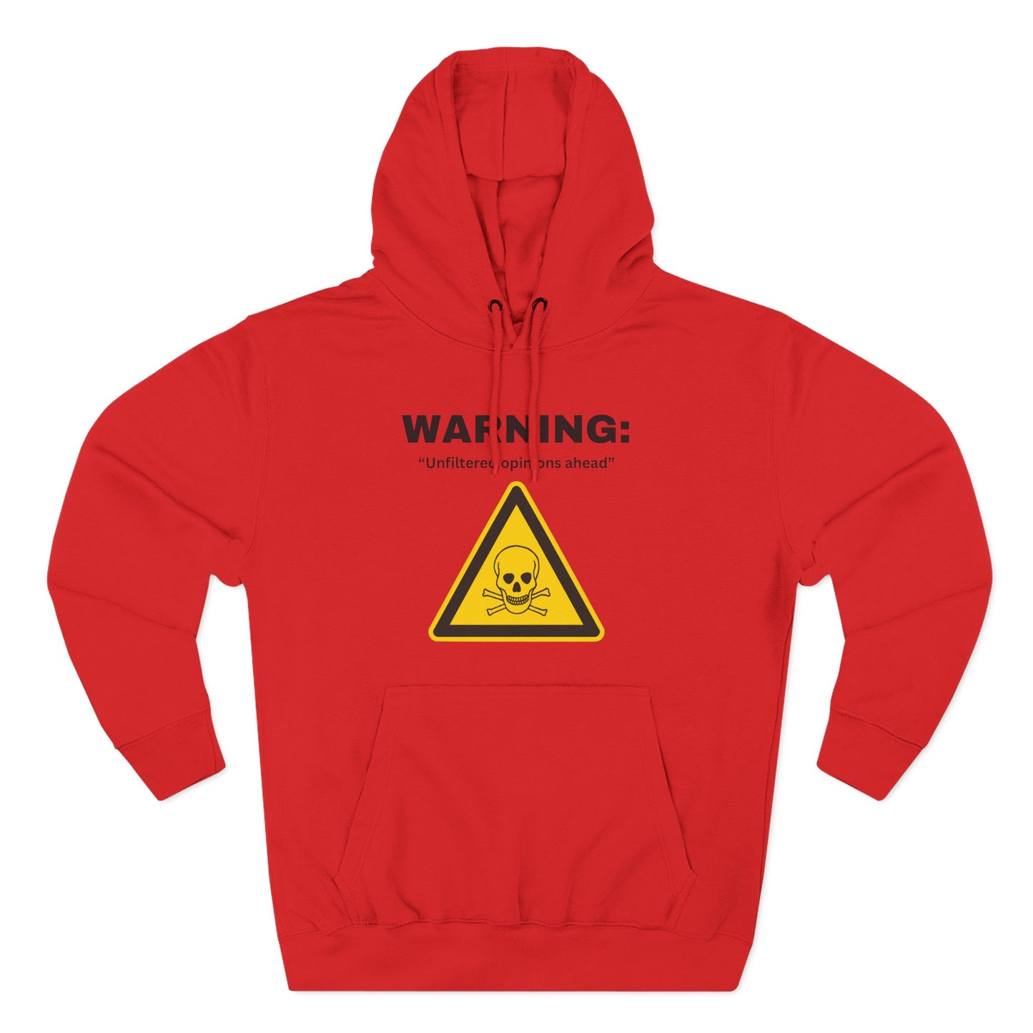 Warning Toxic Chemical Skull Triangle Hoodie | Hazard Symbol Graphic