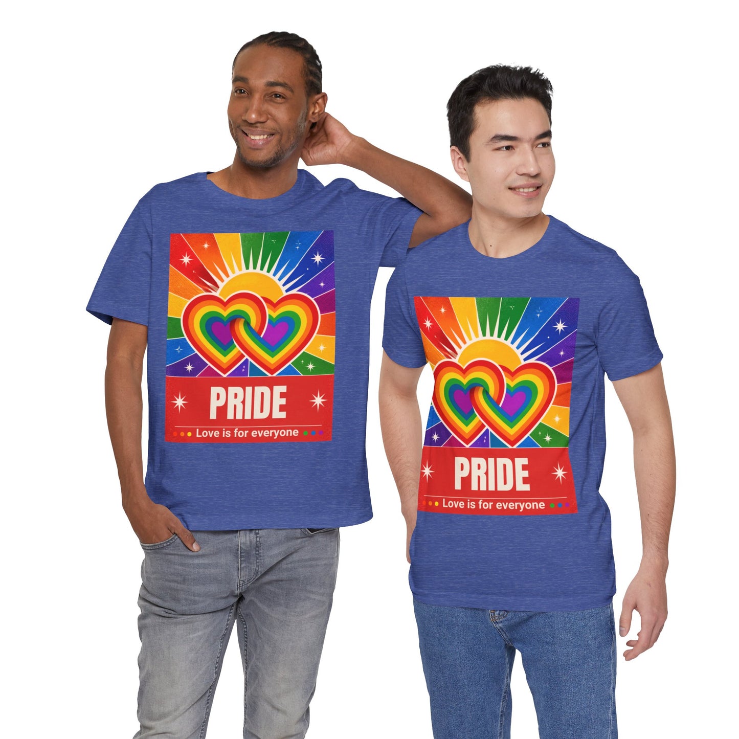 Rainbow Double Hearts Pride Tee | Love Is For Everyone