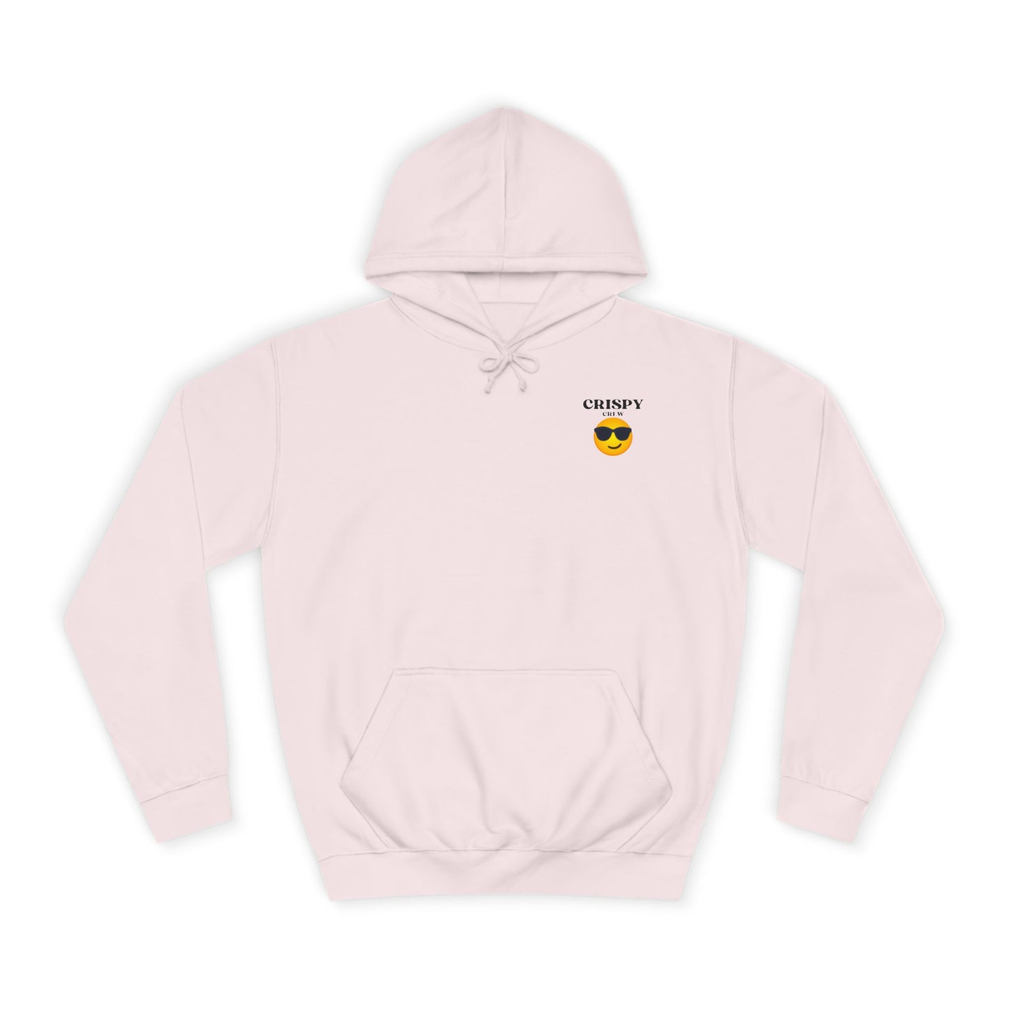 Crispy Emoji Unisex College Hoodie, Cool College Apparel, Casual Wear, Gift for Students, Trendy Fashion Piece, Classy Loungewear