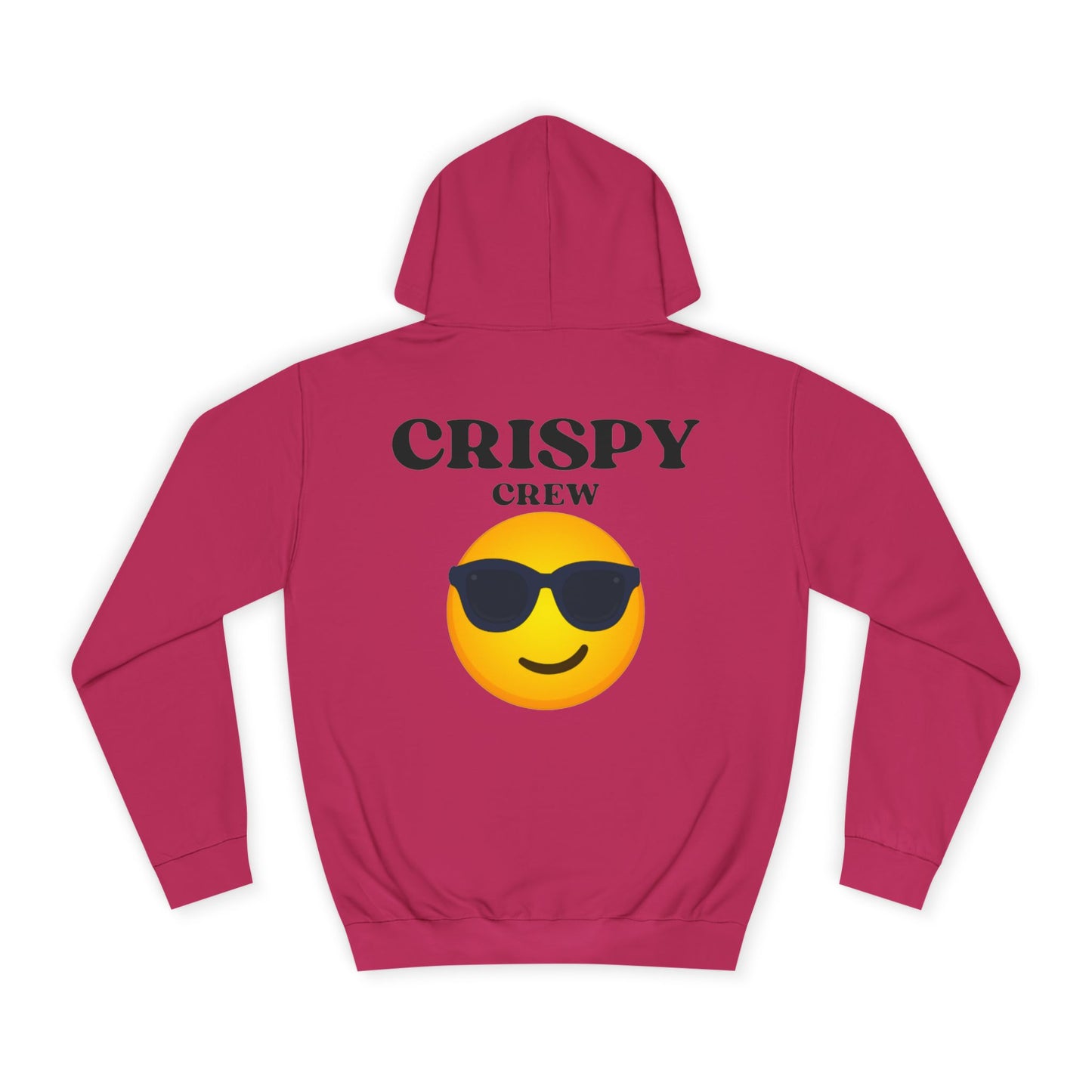 Crispy Emoji Unisex College Hoodie, Cool College Apparel, Casual Wear, Gift for Students, Trendy Fashion Piece, Classy Loungewear