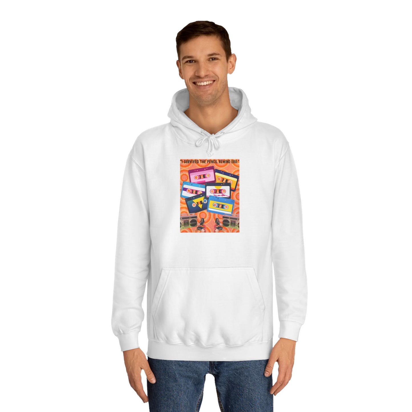 Colorful Retro College Hoodie, Unisex College Sweatshirt, Graphic Hoodie for Students, Cozy Casual Wear, Gift for College Students