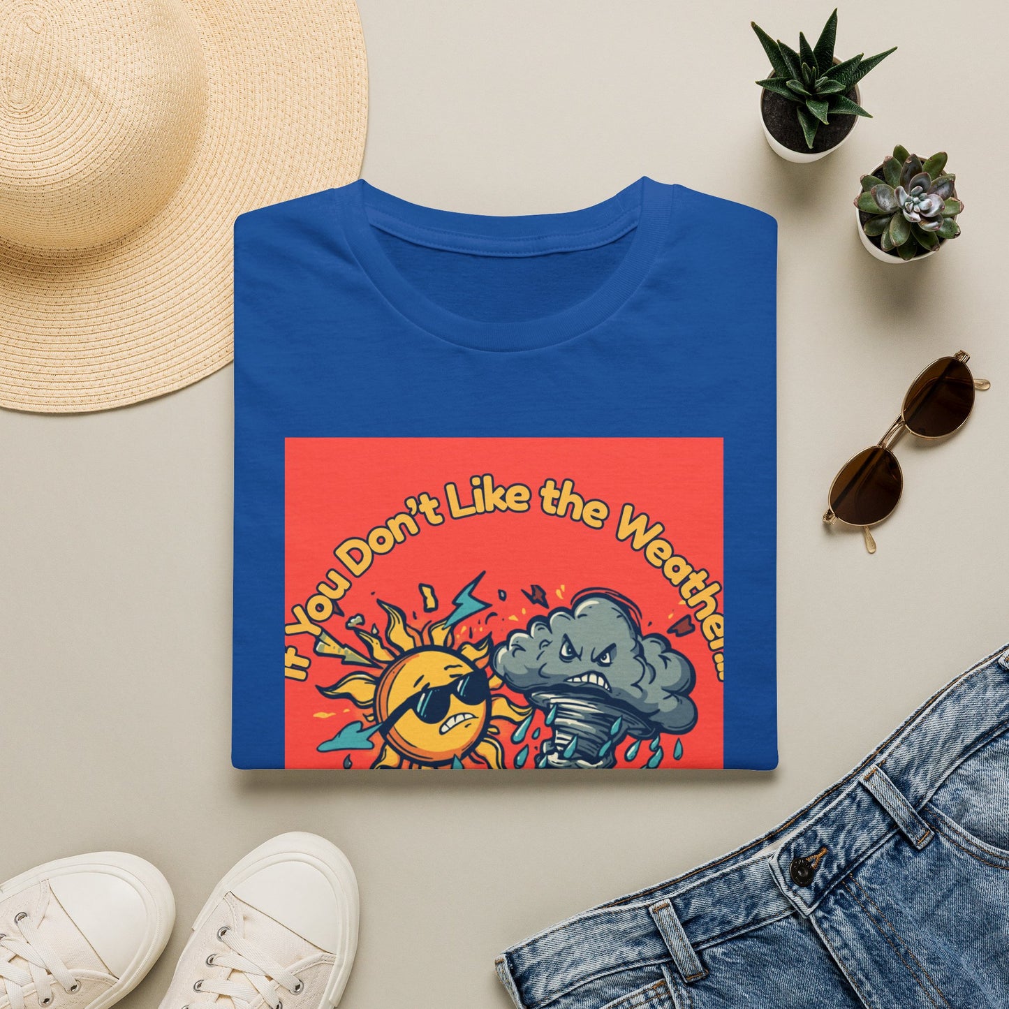 If You Don't Like the Weather T-Shirt, Sun and Storm Cartoon Tee | Weather Humor