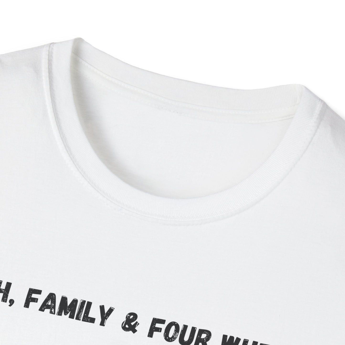 Faith Family & Four Wheels" T-Shirt | Auto Faith Tee