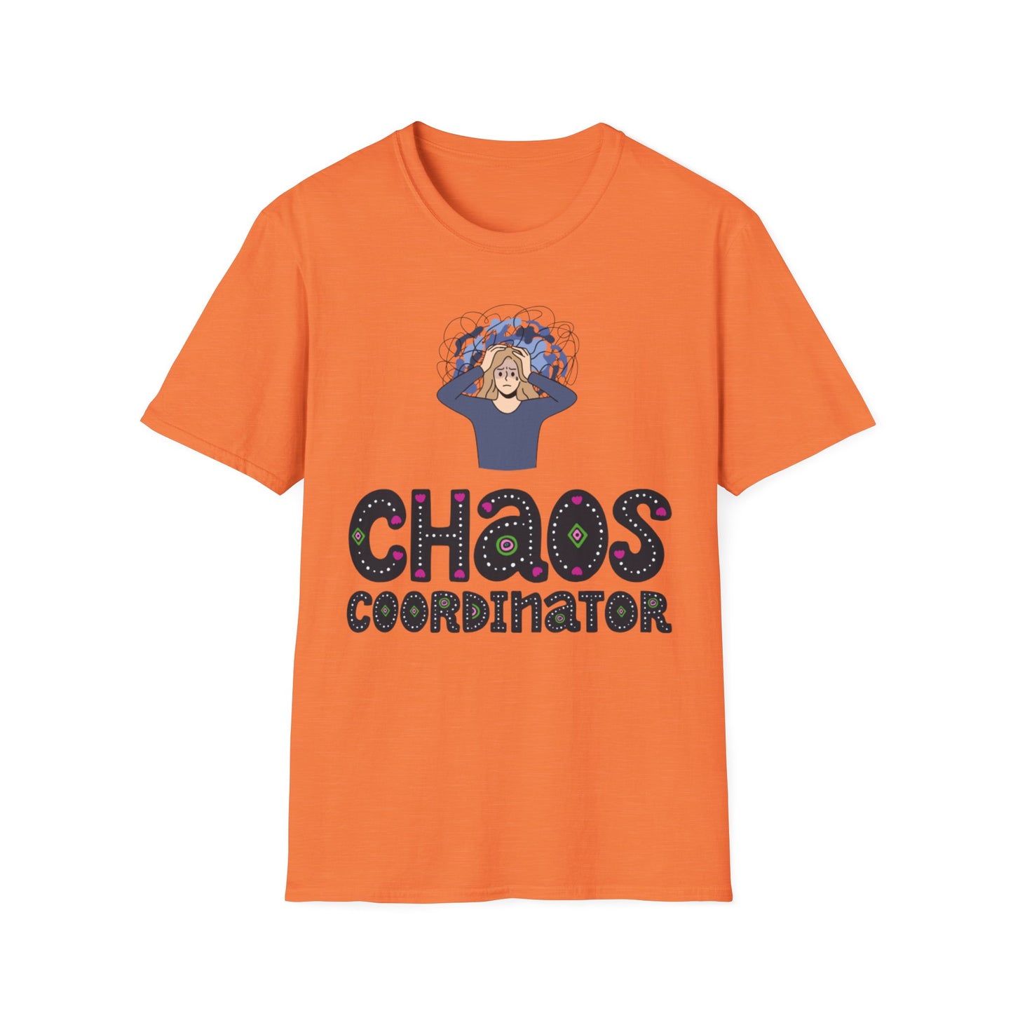 Chaos Coordinator T-Shirt, Fun Graphic Tee, Gift for Moms, Stress Relief Shirt, Self-Care Apparel, Quirky Humor Clothing