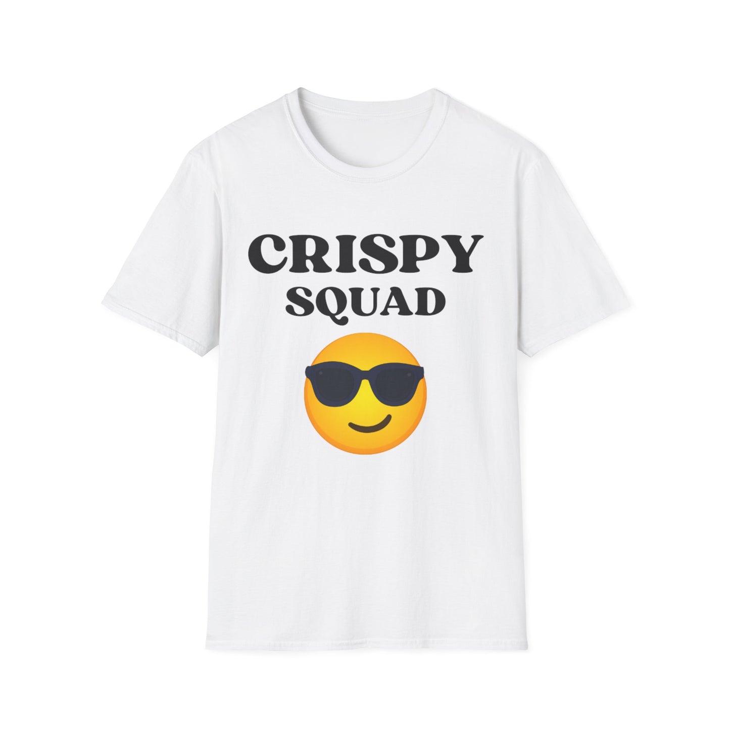 Crispy Squad T-Shirt - Fun Graphic Tee for Friends and Parties, Casual Wear, Gifts for Teens, Summer Outings, Emoji Vibe