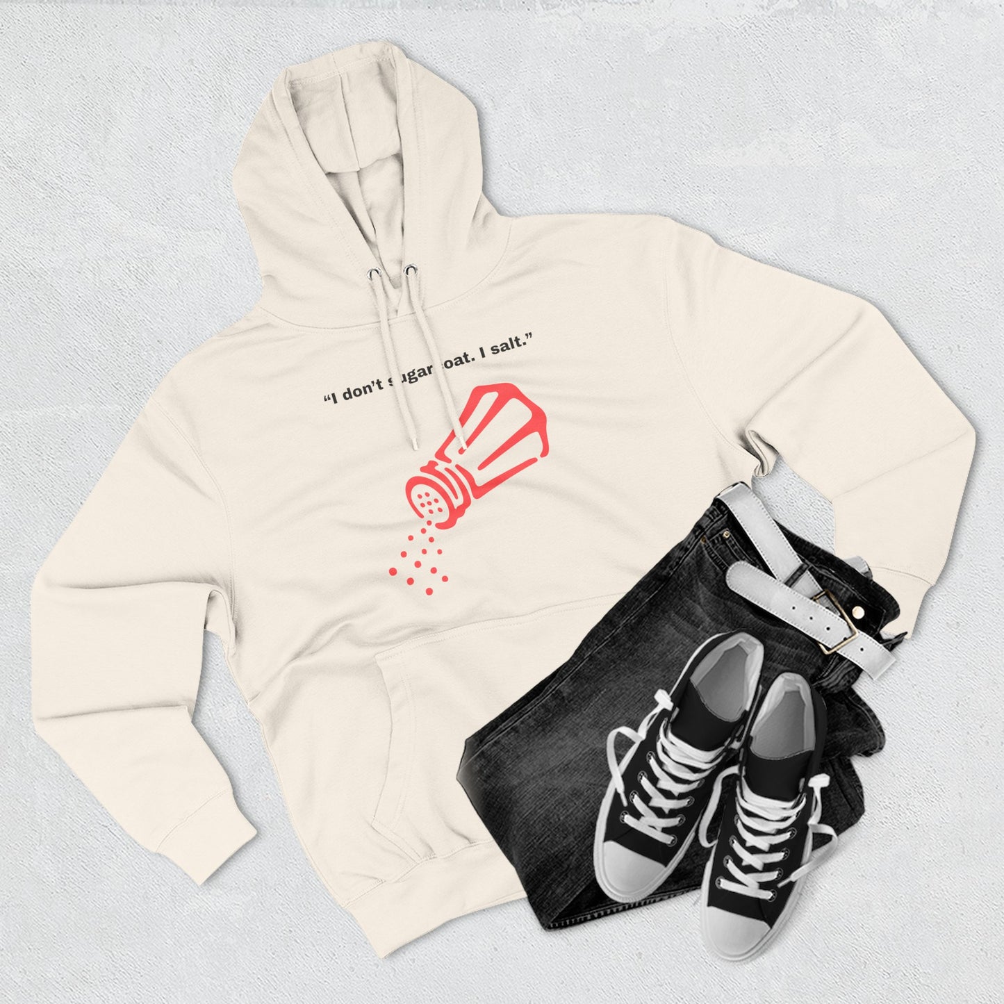 I Don t Do Part Salt I Salt salt shaker illustration Hoodie | Minimal Kitchen Humor