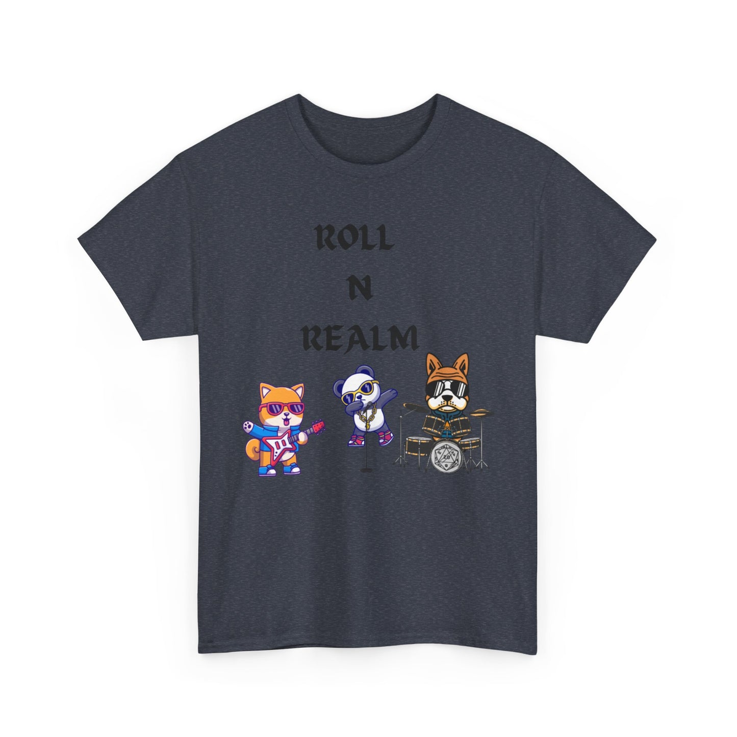 Music-Themed Unisex Heavy Cotton Tee - "Roll N Realm"