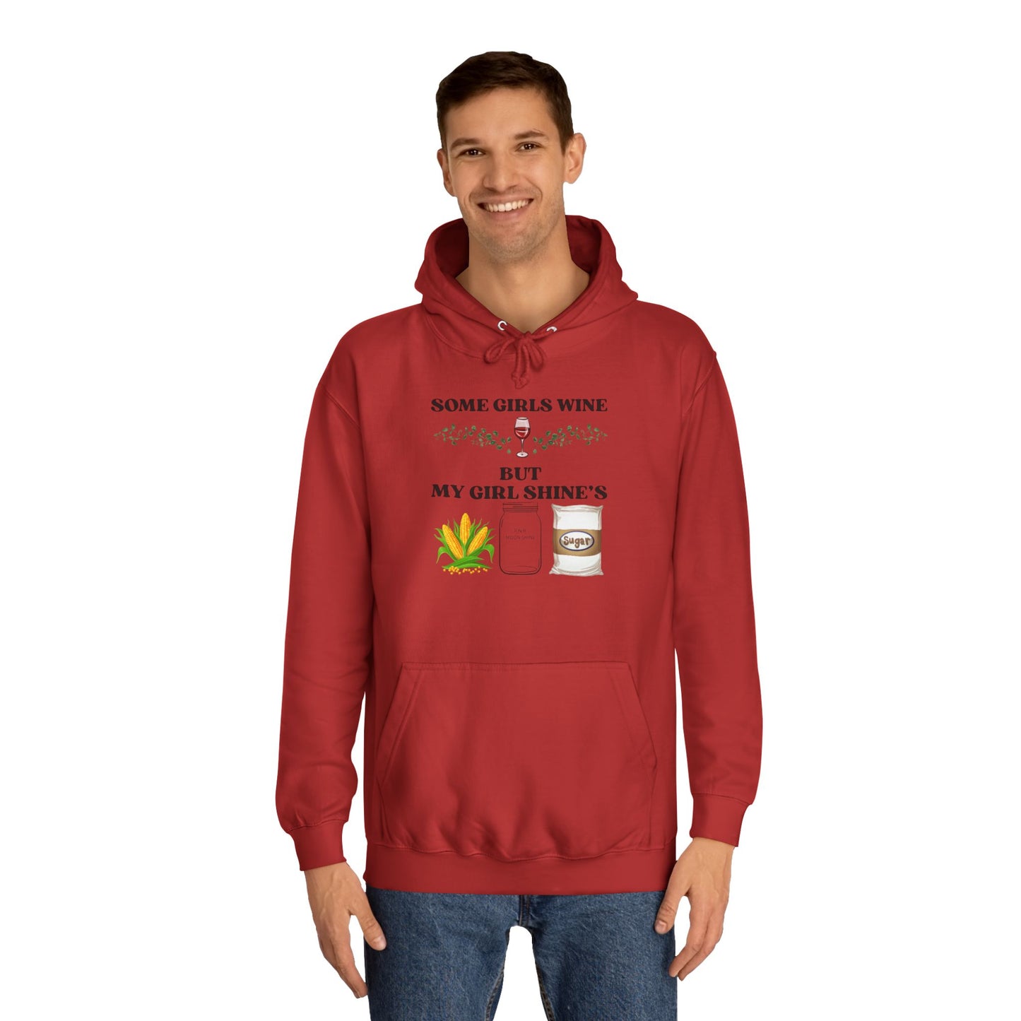 Funny Unisex College Hoodie - Perfect for Wine Lovers, Gift for Friends, Casual Wear, Cozy, Holiday Apparel