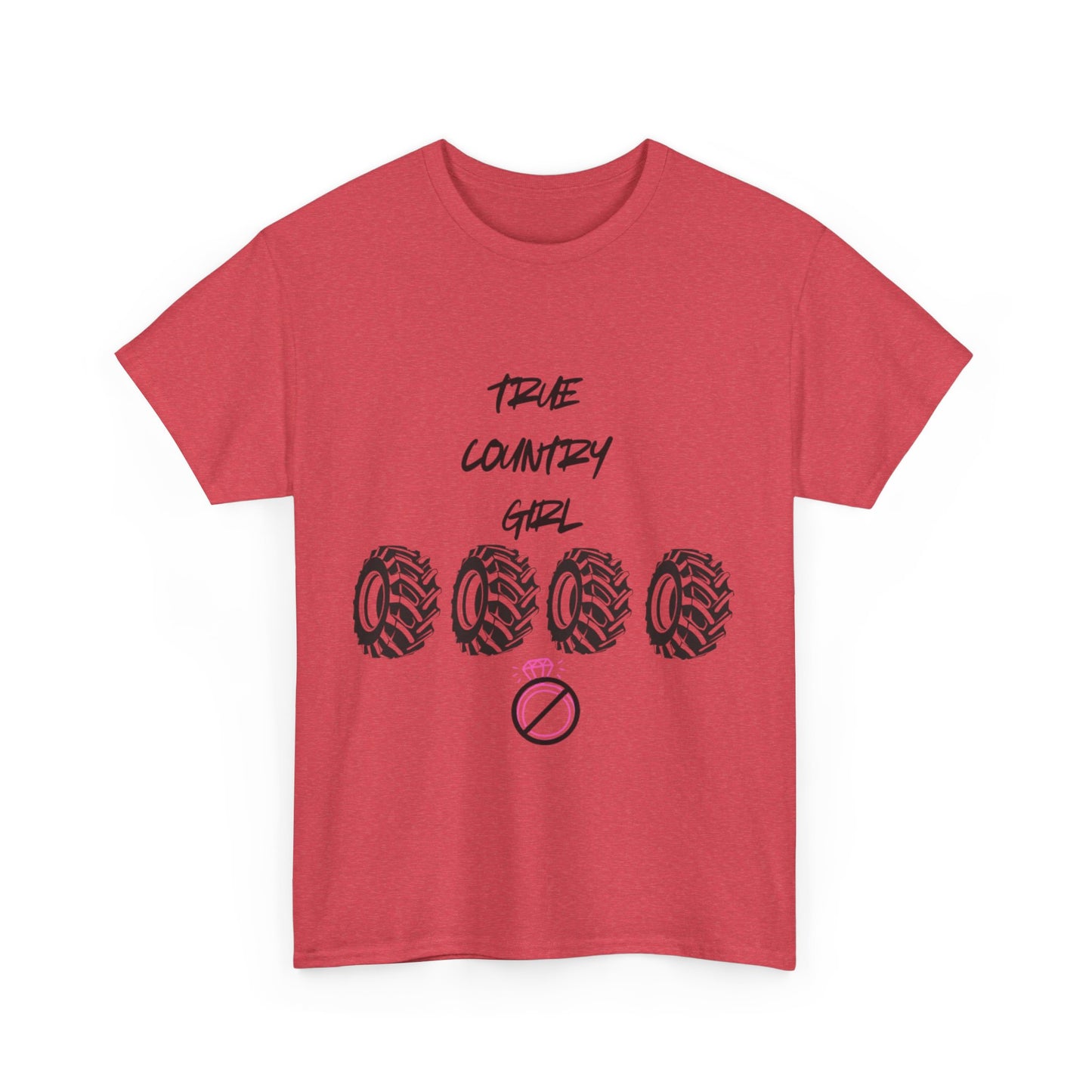 True Country Girl Unisex Heavy Cotton Tee, Country Style Shirt, Gift for Farm Lovers, Country Life Apparel, Casual Tee